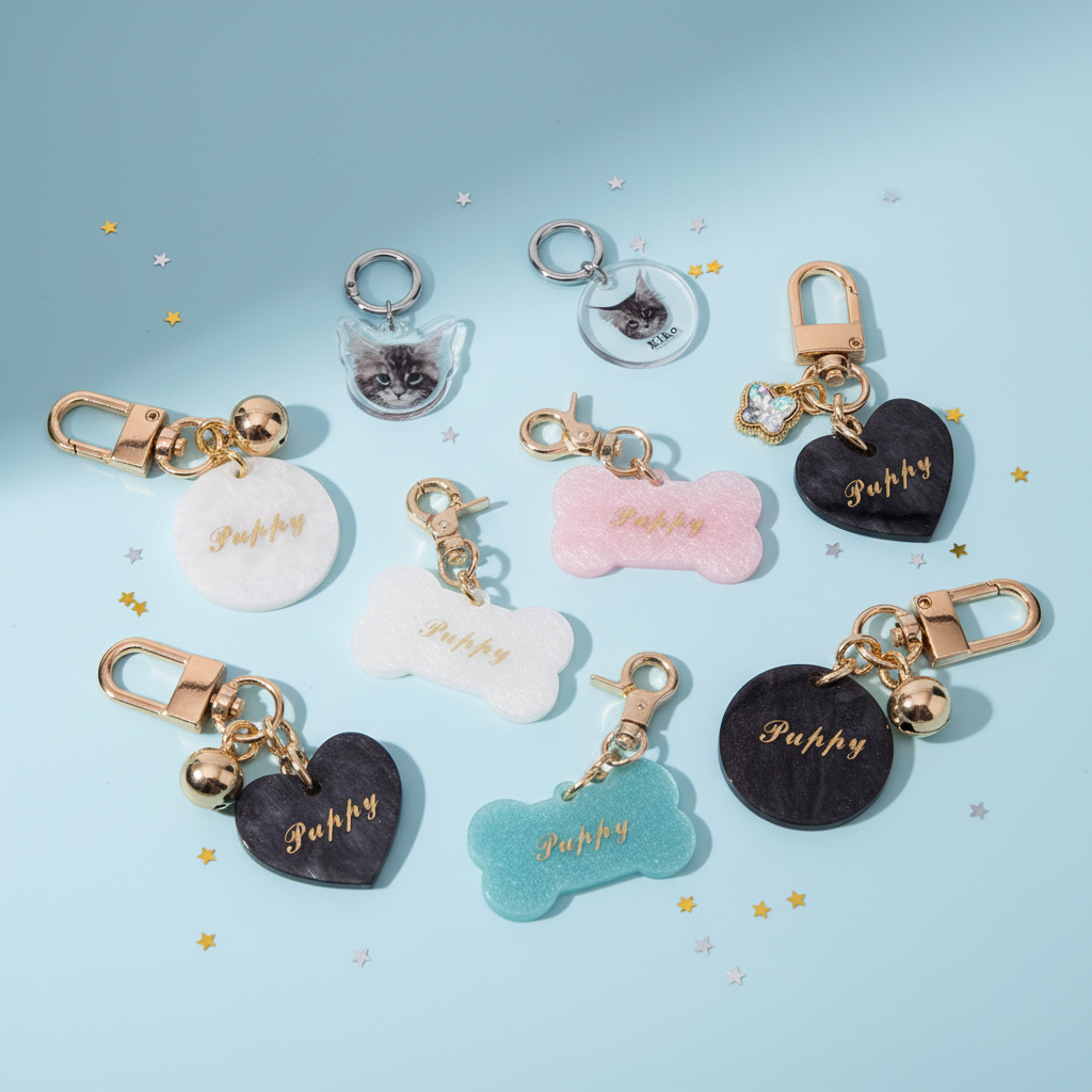 Personalized Pet ID Tags & Matching Keychains - Custom Engraving ...