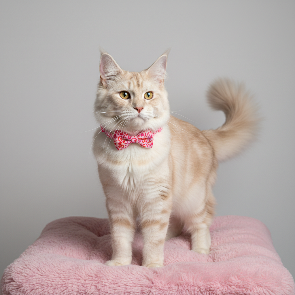 Cat wearing heart graffiti collar with safety buckle - side view